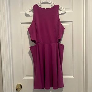 Magenta Cut Out Dress